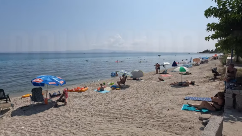 Polychrono Stadt und Strand, Chalkidiki, Griechenland