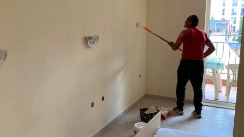 in 3 Tagen haben wir die Wohnung gestrichen und den Heizkessel repariert